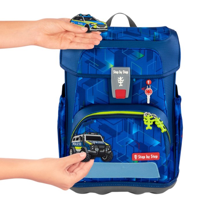 Step by Step Cloud Schulranzenset Police Truck